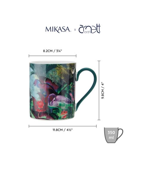 Tasse en Porcelaine Mikasa x Sarah Arnett verte -  350 ml