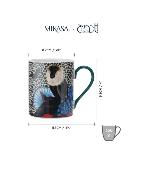 Tasse en Porcelaine Mikasa x Sarah Arnett multicolore -  350 ml