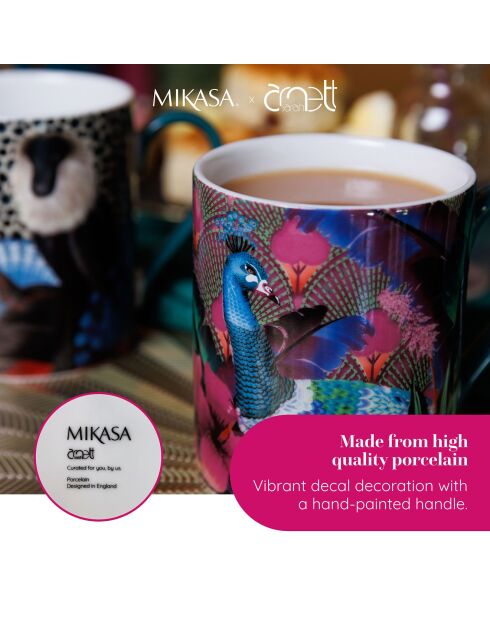 Tasse en Porcelaine Mikasa x Sarah Arnett verte - 350 ml