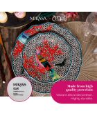 4 Assiettes à dessert en Porcelaine Mikasa x Sarah Arnett multicolores -  D.19 cm