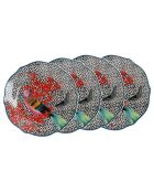4 Assiettes à dessert en Porcelaine Mikasa x Sarah Arnett multicolores -  D.19 cm