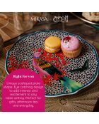 4 Assiettes à dessert en Porcelaine Mikasa x Sarah Arnett multicolores -  D.19 cm