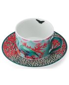 Tasse & Soucoupe en Porcelaine Mikasa x Sarah Arnett multicolore -  250 ml