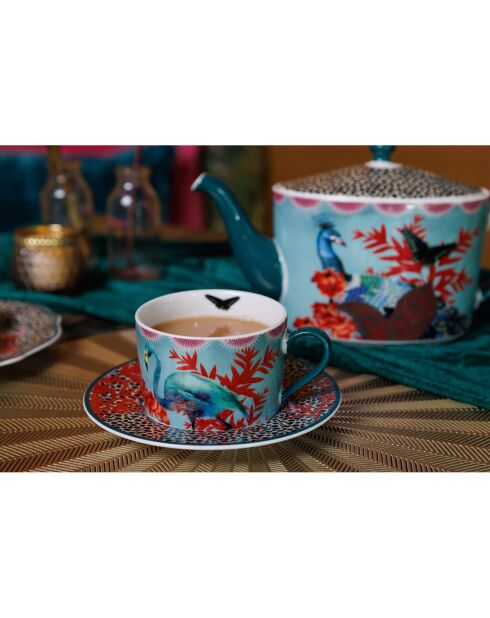 Tasse & Soucoupe en Porcelaine Mikasa x Sarah Arnett multicolore -  250 ml