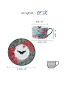 Tasse & Soucoupe en Porcelaine Mikasa x Sarah Arnett multicolore -  250 ml