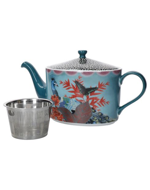 Mikasa x Sarah Arnett Teekanne aus blauem Porzellan, 1100 ml
