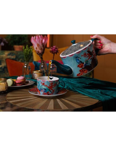 Mikasa x Sarah Arnett Teekanne aus blauem Porzellan, 1100 ml