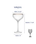 4 Coupes en Cristal transparentes -  350 ml
