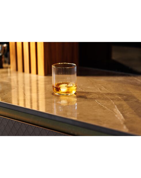 4 Verres à pied en Cristal transparents -  400 ml