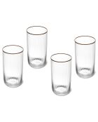 4 Verres en Cristal Highball al transparents -  510 ml