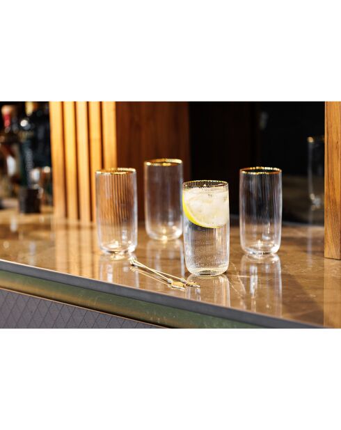 4 Verres en Cristal Highball al transparents -  510 ml