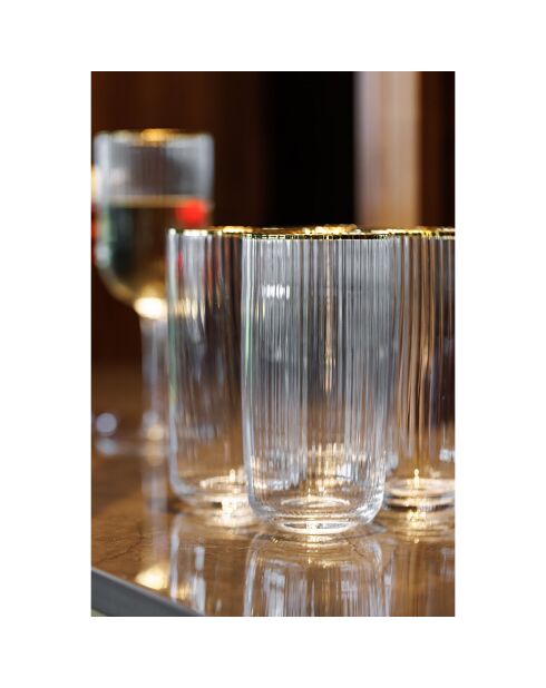 4 Verres en Cristal Highball al transparents -  510 ml