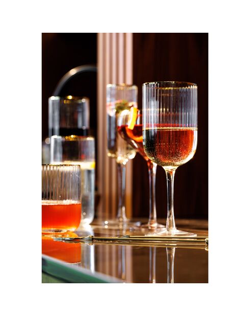 4 Verres à Vin Rouge en Cristal transparents -  600 ml