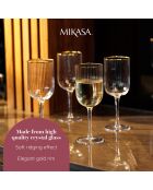 4 Verres à vin blanc en Cristal transparents -  400 ml