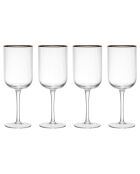 4 Verres à vin blanc en Cristal transparents -  400 ml