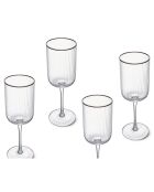 4 Verres à vin blanc en Cristal transparents -  400 ml
