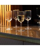 4 Verres à vin blanc en Cristal transparents -  400 ml