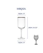 4 Verres à vin blanc en Cristal transparents -  400 ml