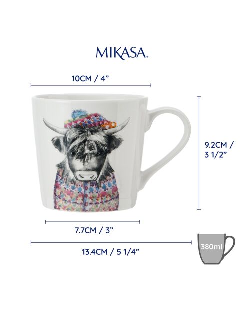 Tasse en Porcelaine Mikasa x Tipperleyhill multicolore - 380 ml