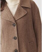 Manteau en Laine melangée Sewro beige