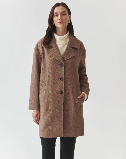 Manteau en Laine melangée Sewro beige