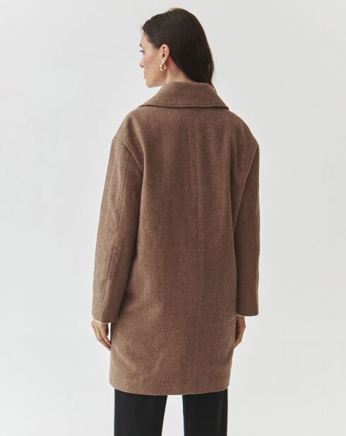 Manteau en Laine melangée Sewro beige
