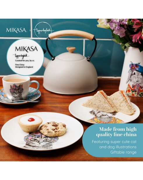 Assiette à désert Mikasa x Tipperleyhill blanche -  D.20 cm