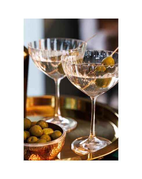 4 Coupes en Cristal Mikasa Treviso transparentes -  300 ml
