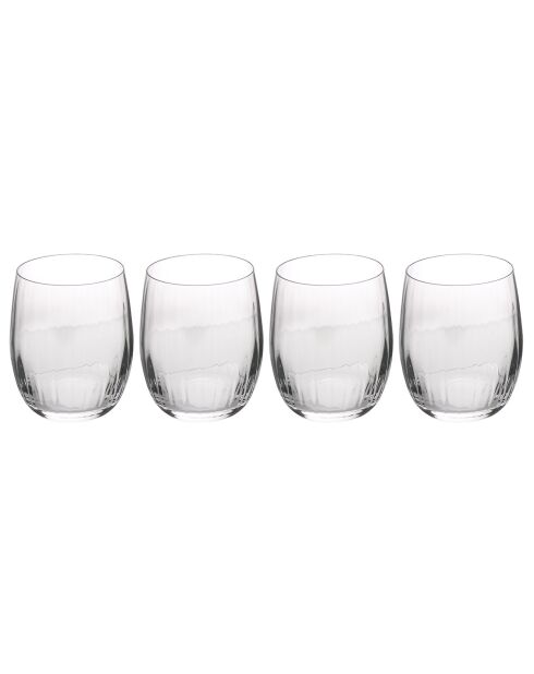 4 Verres à vin en Cristal Mikasa Treviso transparents -  350 ml