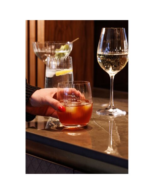 4 Verres à vin en Cristal Mikasa Treviso transparents -  350 ml