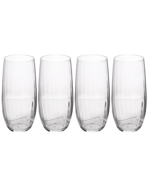 4 Verres en Cristal Highball Mikasa Treviso transparents -  400 ml