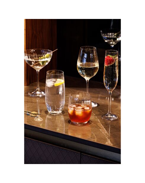 4 Verres en Cristal Highball Mikasa Treviso transparents -  400 ml