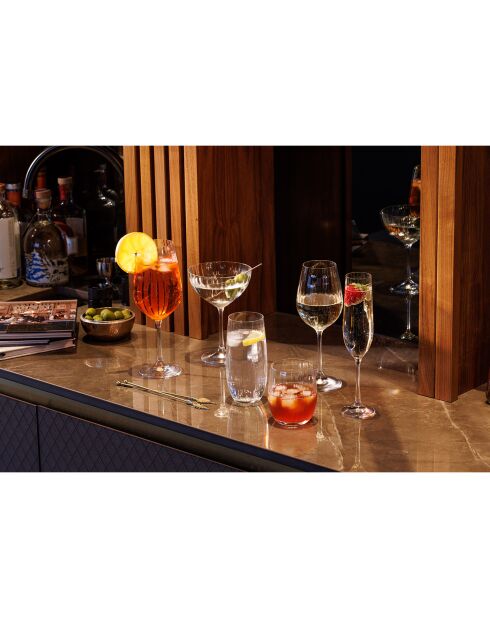 4 Verres en Cristal Highball Mikasa Treviso transparents -  400 ml