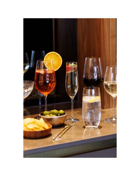 4 Verres en Cristal Highball Mikasa Treviso transparents -  400 ml