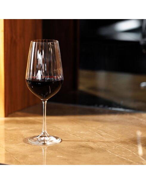 4 Verres à vin rouge en Cristal Mikasa Treviso transparents -  350 ml