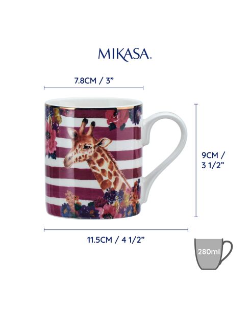 Tasse en Porcelaine Wild at Heart multicolore -  280 ml