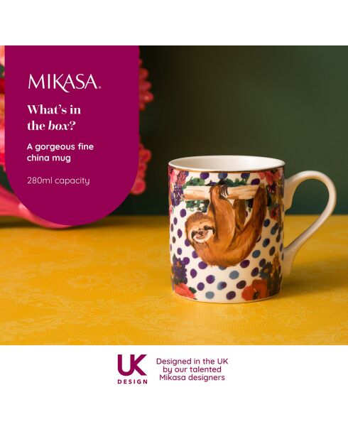 Tasse en Porcelaine Wild at Heart multicolore -  280 ml
