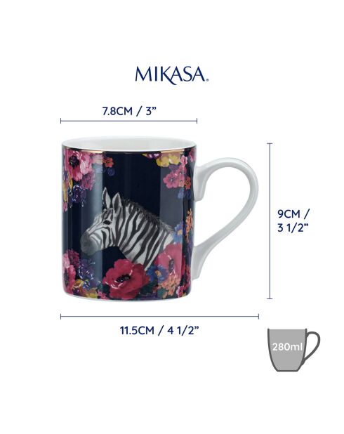 Tasse en Porcelaine Wild at Heart multicolore - 280 ml