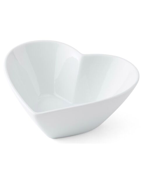 Plat coeur en Porcelaine Mikasa Chalk blanc -  13x10.5x5 cm