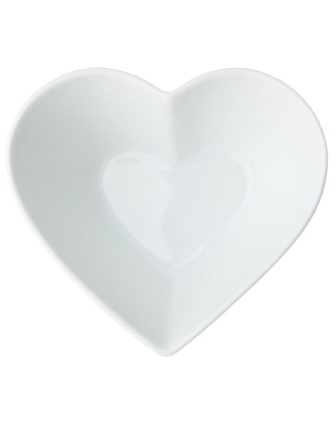 Plat coeur en Porcelaine Mikasa Chalk blanc -  13x10.5x5 cm