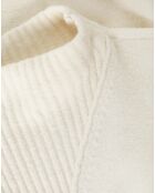Cremefarbener Parker-Pullover