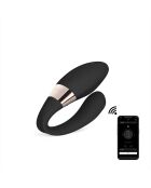 Vibromasseur pour couple connecté à une application noir