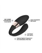 Vibromasseur pour couple connecté à une application noir