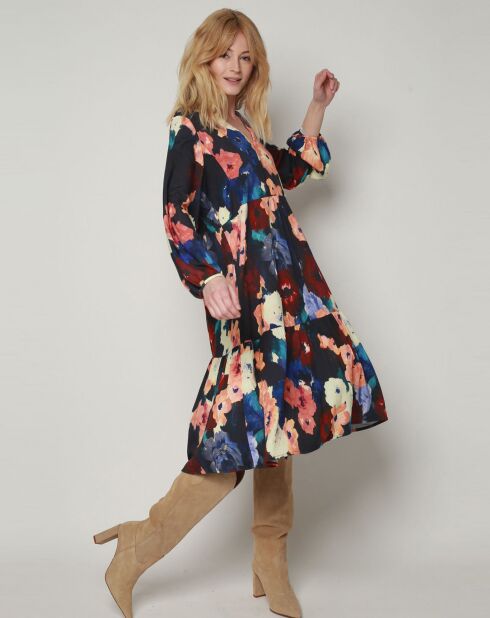 Racor Coral winterjurk met bloemen