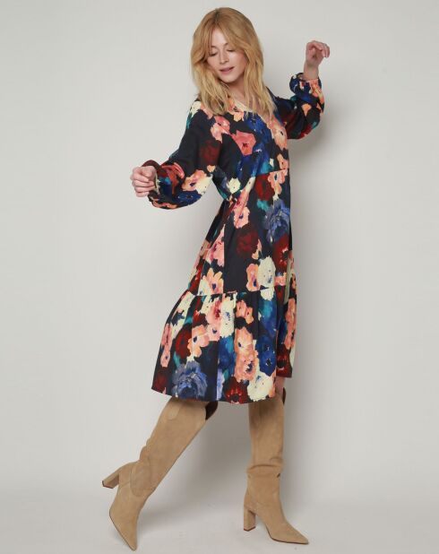 Racor Coral winterjurk met bloemen