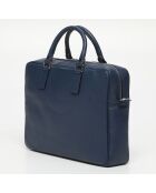 Porte-documents en Cuir Marco bleu marine - 39x29x9 cm