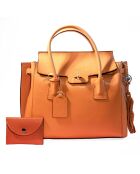 Jane leren handtas met etui Alina camel - 36x35x24 cm