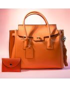 Jane leren handtas met etui Alina camel - 36x35x24 cm