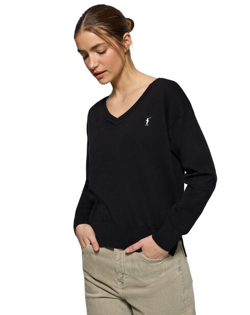 Pull Rigby Go V Neck W noir
