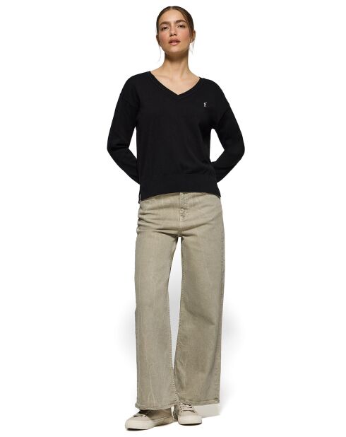 Pull Rigby Go V Neck W noir